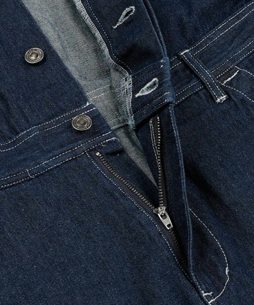 Rocky Monroe(ロッキーモンロー)の「90oz デニムオールインワン(つなぎ/オールインワン・メンズ・ブラック/ダークインディゴブルー/ライトインディゴブルー・LL/M/L)」の18枚目の写真