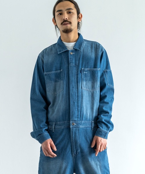 Rocky Monroe(ロッキーモンロー)の「90oz デニムオールインワン(つなぎ/オールインワン・メンズ・ブラック/ダークインディゴブルー/ライトインディゴブルー・LL/M/L)」の12枚目の写真