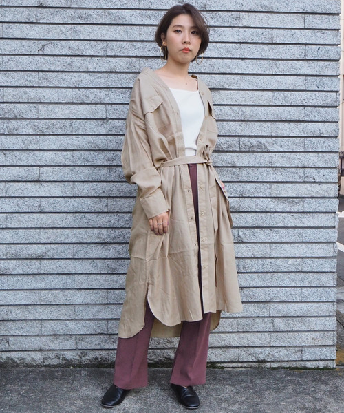 Tiptop ティップトップ の Web限定アイテム ベルト付きシャツワンピース ワンピース Wear