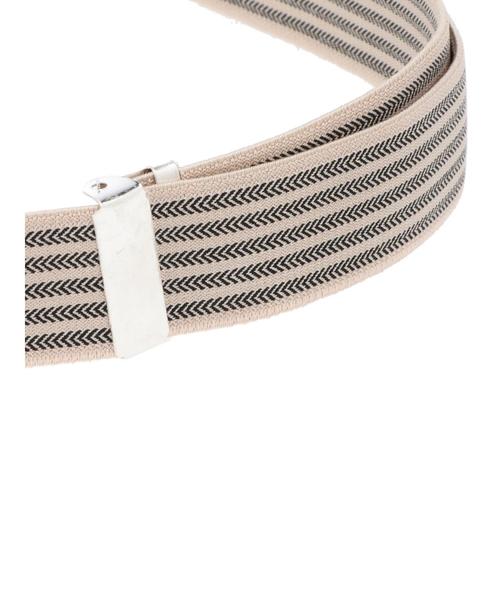 AMERICAN HOLIC(アメリカンホリック)の「ラインゴムベルト *(ベルト・レディース・ブラック/ベージュ・FREE)」の5枚目の写真