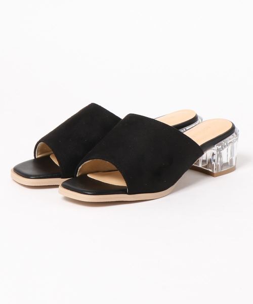 KOBE LETTUCE（コウベレタス）の「クリアヒールワンベルトミュールサンダル（サンダル・レディース・アイボリー/ブラック/クリア/ブラウン系その他・L/LL/M/S）」の10枚目の写真