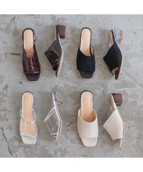 KOBE LETTUCE（コウベレタス）の「クリアヒールワンベルトミュールサンダル（サンダル・レディース・アイボリー/ブラック/クリア/ブラウン系その他・L/LL/M/S）」の14枚目の写真