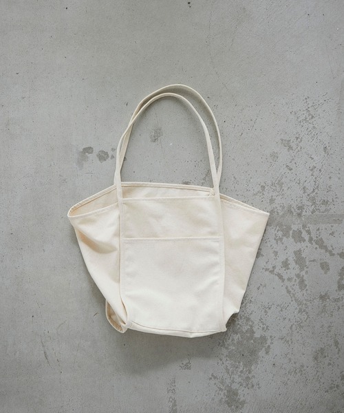 EFOLE（エフォル）の「キャンバス　ビッグ　トートバッグ（トートバッグ・レディース・オフホワイト/ブラウン/カーキ/ピンク/ブラック・FREE）」の10枚目の写真