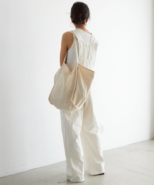 EFOLE（エフォル）の「キャンバス　ビッグ　トートバッグ（トートバッグ・レディース・オフホワイト/ブラウン/カーキ/ピンク/ブラック・FREE）」の19枚目の写真