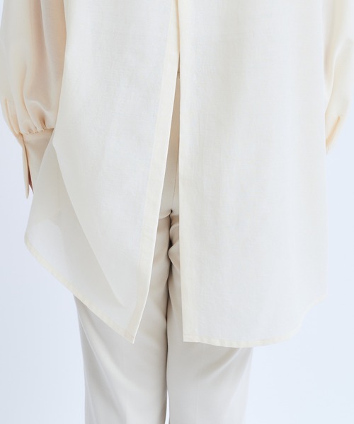 DouDou（ドゥドゥ）の「ハイネック袖ボリュームブラウス（シャツ/ブラウス・レディース・ブラック/オフホワイト・FREE）」の21枚目の写真