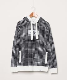 PEARLY GATES | 【PEARLY GATES】グレンチェック プルオーバー ニット フーディ ＜GLENCHECK SERIES＞(スウェット)