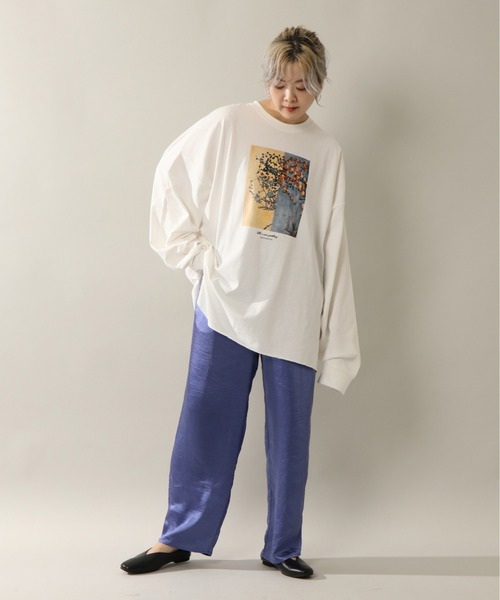notch.（ノッチ）の「アートプリントビッグルーズロンT（Tシャツ/カットソー・レディース・オフホワイト・M）」の13枚目の写真