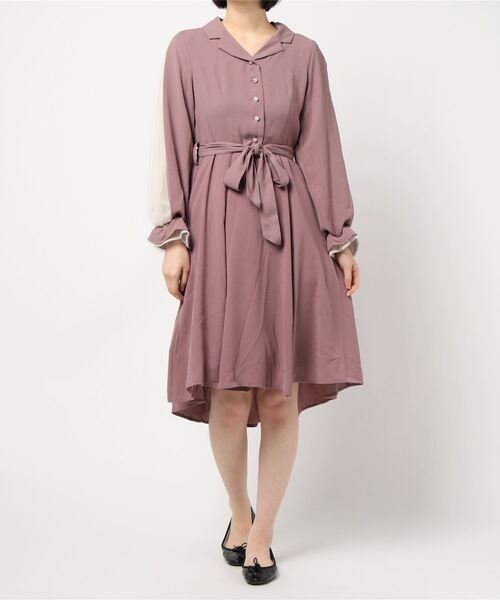 チュール袖シャツワンピース ワンピース Axes Femme アクシーズファム のファッション通販 Zozotown