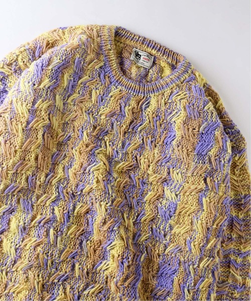 JOURNAL STANDARD（ジャーナルスタンダード）の「Tie Dye ヨコアミ クルーネック ビッグシルエット ハンドニット（ニット/セーター・メンズ・グリーン/イエロー/ネイビー・LARGE/MEDIUM）」の9枚目の写真