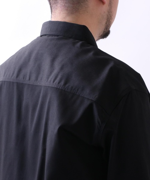 Dickies（ディッキーズ）の「Dickies/ディッキーズ ツイル 刺繍ワッペン ワークシャツ/大きいサイズ（シャツ/ブラウス・メンズ・ブラック/ベージュ・2L/3L/4L/5L）」の13枚目の写真