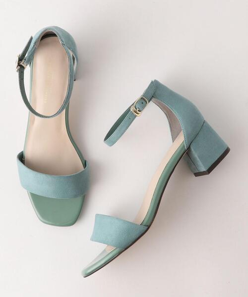 green label relaxing（グリーンレーベルリラクシング）の「◆D ベルト チャンキー サンダル (5cmヒール)（サンダル・レディース・ケリー/ブラック/シルバー/モカ・22.5cm/22cm/23.5cm/23cm/24cm/24.5cm/25cm/21.5cm）」の3枚目の写真