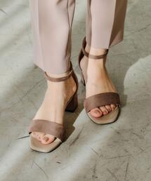 green label relaxing | ◆D ベルト チャンキー サンダル (5cmヒール)(サンダル)