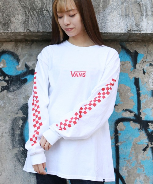 VANS（バンズ）の「VANS/ヴァンズ THE ORIGINAL EST.1966 LOGO L/S T-Shirts ロンT（Tシャツ/カットソー・メンズ・ブラック/ホワイト×レッド/ホワイト×ブラック・S/M/L）」の19枚目の写真
