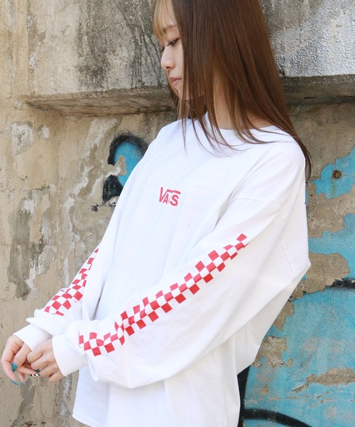 VANS（バンズ）の「VANS/ヴァンズ THE ORIGINAL EST.1966 LOGO L/S T-Shirts ロンT（Tシャツ/カットソー・メンズ・ブラック/ホワイト×レッド/ホワイト×ブラック・S/M/L）」の21枚目の写真