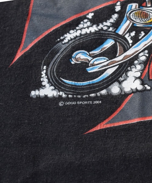 90s VINTAGE LACONIA 両袖プリント入り ロングTシャツ 長袖 カナダ製 Vintage 長袖 プリント ラグラン Tシャツ ロンT 古着
