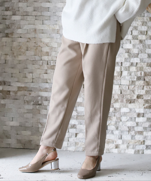 REAL CUBE(リアルキューブ)の「起毛テーパードパンツ(その他パンツ・レディース・ホワイト系その他/ダークブラウン/ベージュ/キャメル・M)」の8枚目の写真