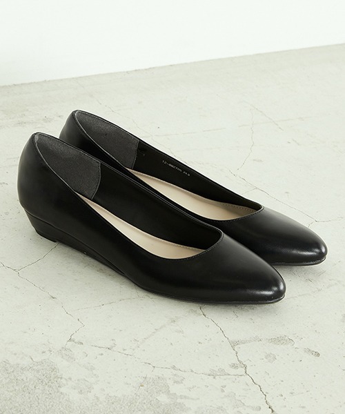 COMME CA ISM(コムサイズム)の「《フェイクスエード》 ウェッジソール パンプス(パンプス・レディース・ブラック/ベージュ/ブラウン/ミント・23.5cm/24.5cm)」の5枚目の写真