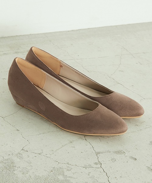 COMME CA ISM(コムサイズム)の「《フェイクスエード》 ウェッジソール パンプス(パンプス・レディース・ブラック/ベージュ/ブラウン/ミント・23.5cm/24.5cm)」の6枚目の写真