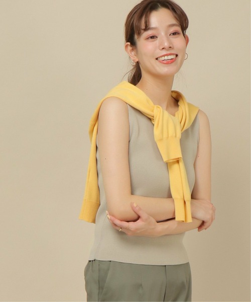 IKKA LOUNGE（イッカラウンジ）の「総針ニットタンクトップ（ニット/セーター・レディース・ブラック/ピンク/グリーン系その他/ベージュ/ライトベージュ・M/L）」の18枚目の写真