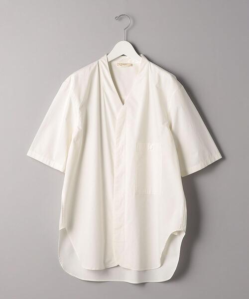 VALET/バレット（バレット）の「＜VALET（バレット）＞ カラーレス ショートスリーブシャツ（シャツ/ブラウス・メンズ・ホワイト/ブラック・MEDIUM/LARGE）」の16枚目の写真