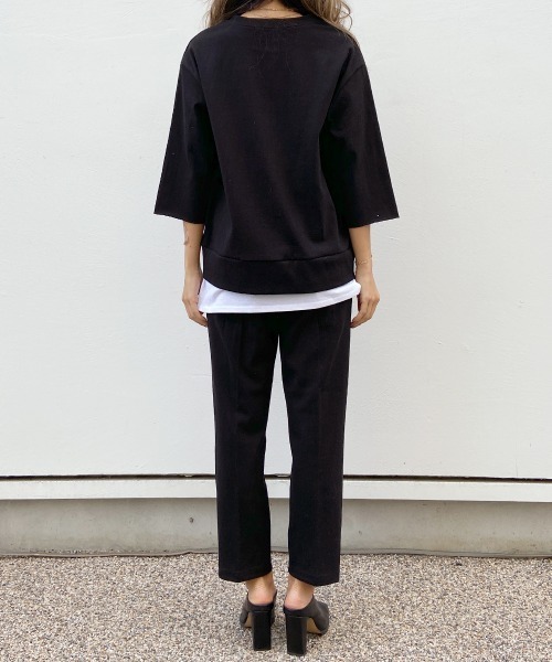 esutoreja（エストレジャ）の「シャツDesignトレーナーセットアップ（セットアップ・レディース・ホワイト/ブラック/ベージュ・FREE）」の6枚目の写真