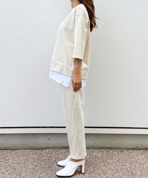 esutoreja（エストレジャ）の「シャツDesignトレーナーセットアップ（セットアップ・レディース・ホワイト/ブラック/ベージュ・FREE）」の22枚目の写真