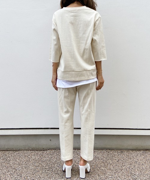 esutoreja（エストレジャ）の「シャツDesignトレーナーセットアップ（セットアップ・レディース・ホワイト/ブラック/ベージュ・FREE）」の14枚目の写真