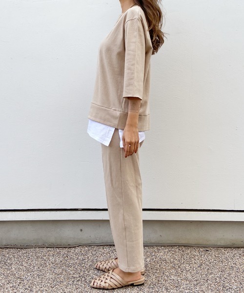 esutoreja（エストレジャ）の「シャツDesignトレーナーセットアップ（セットアップ・レディース・ホワイト/ブラック/ベージュ・FREE）」の12枚目の写真