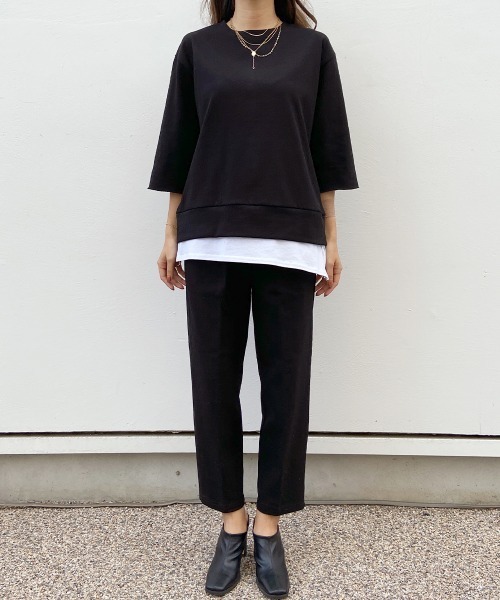 esutoreja（エストレジャ）の「シャツDesignトレーナーセットアップ（セットアップ・レディース・ホワイト/ブラック/ベージュ・FREE）」の13枚目の写真