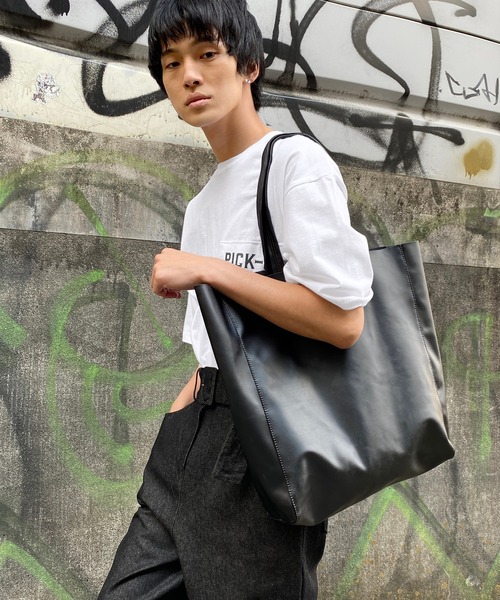 Figments（フィグメンツ）の「フェイクレザートートバッグ（トートバッグ・レディース・ブラック・FREE）」の13枚目の写真