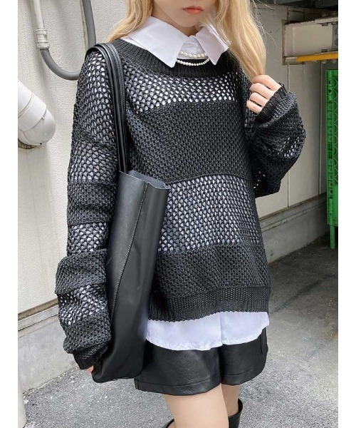 Figments（フィグメンツ）の「フェイクレザートートバッグ（トートバッグ・レディース・ブラック・FREE）」の9枚目の写真