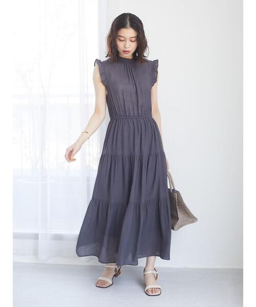 ELENCARE DUE（エレンカーレデュエ）の「・ELENCARE DUE　ヨウリュウティアードワンピ＊（ワンピース・レディース・ブラック/イエロー/グレイッシュベージュ/オレンジ・FREE）」の5枚目の写真