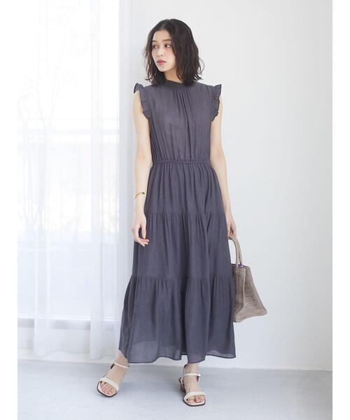 ELENCARE DUE（エレンカーレデュエ）の「・ELENCARE DUE　ヨウリュウティアードワンピ＊（ワンピース・レディース・ブラック/イエロー/グレイッシュベージュ/オレンジ・FREE）」の13枚目の写真