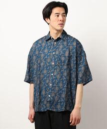 SPINNS | 【ゆったりシルエット】ダマスク総柄半袖シャツ(シャツ/ブラウス)