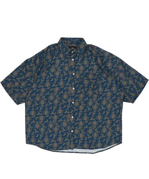 SPINNS（スピンズ）の「【ゆったりシルエット】ダマスク総柄半袖シャツ（シャツ/ブラウス・メンズ・パープル/ピンク/ターコイズブルー/ブルー・ONESIZE）」の11枚目の写真