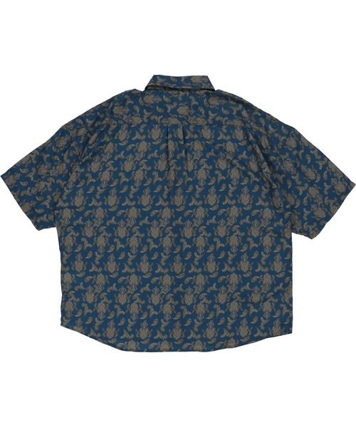 SPINNS（スピンズ）の「【ゆったりシルエット】ダマスク総柄半袖シャツ（シャツ/ブラウス・メンズ・パープル/ピンク/ターコイズブルー/ブルー・ONESIZE）」の12枚目の写真