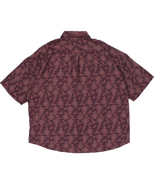 SPINNS（スピンズ）の「【ゆったりシルエット】ダマスク総柄半袖シャツ（シャツ/ブラウス・メンズ・パープル/ピンク/ターコイズブルー/ブルー・ONESIZE）」の8枚目の写真