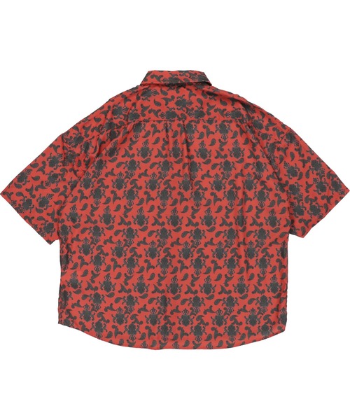 SPINNS（スピンズ）の「【ゆったりシルエット】ダマスク総柄半袖シャツ（シャツ/ブラウス・メンズ・パープル/ピンク/ターコイズブルー/ブルー・ONESIZE）」の10枚目の写真