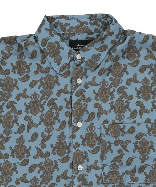 SPINNS（スピンズ）の「【ゆったりシルエット】ダマスク総柄半袖シャツ（シャツ/ブラウス・メンズ・パープル/ピンク/ターコイズブルー/ブルー・ONESIZE）」の15枚目の写真