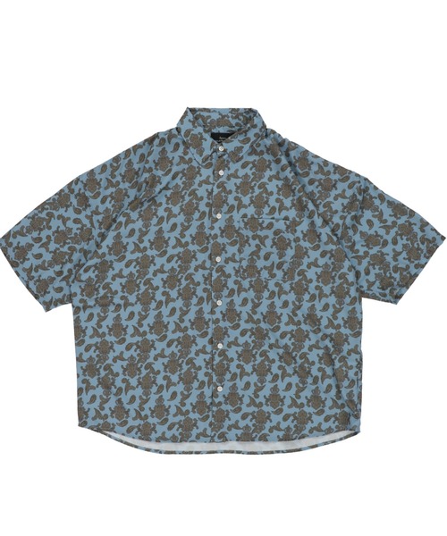 SPINNS（スピンズ）の「【ゆったりシルエット】ダマスク総柄半袖シャツ（シャツ/ブラウス・メンズ・パープル/ピンク/ターコイズブルー/ブルー・ONESIZE）」の13枚目の写真