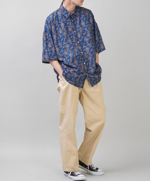 SPINNS（スピンズ）の「【ゆったりシルエット】ダマスク総柄半袖シャツ（シャツ/ブラウス・メンズ・パープル/ピンク/ターコイズブルー/ブルー・ONESIZE）」の20枚目の写真