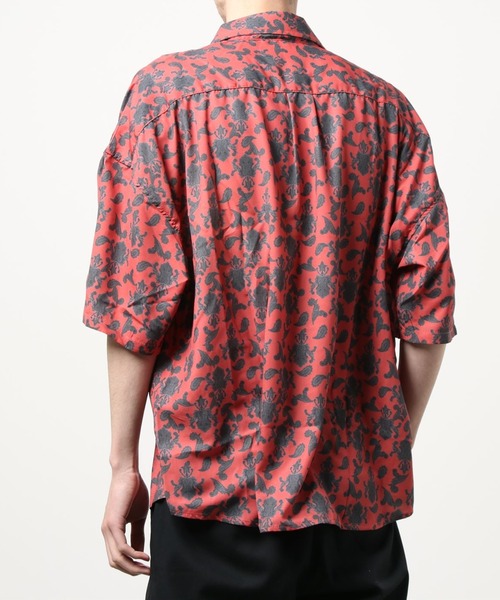 SPINNS（スピンズ）の「【ゆったりシルエット】ダマスク総柄半袖シャツ（シャツ/ブラウス・メンズ・パープル/ピンク/ターコイズブルー/ブルー・ONESIZE）」の19枚目の写真