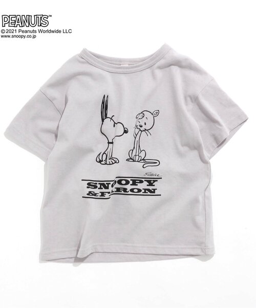 PEANUTS（ピーナッツ）の「/WEB限定 PEANUTS　GANGTシャツ（スヌーピー）（Tシャツ/カットソー・キッズ・グリーン/パープル/レッド/チャコール/イエロー/サックスブルー・100/130/140/90/80/110/120）」の5枚目の写真
