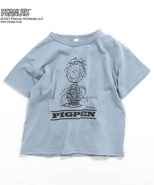 PEANUTS（ピーナッツ）の「/WEB限定 PEANUTS　GANGTシャツ（スヌーピー）（Tシャツ/カットソー・キッズ・グリーン/パープル/レッド/チャコール/イエロー/サックスブルー・100/130/140/90/80/110/120）」の4枚目の写真