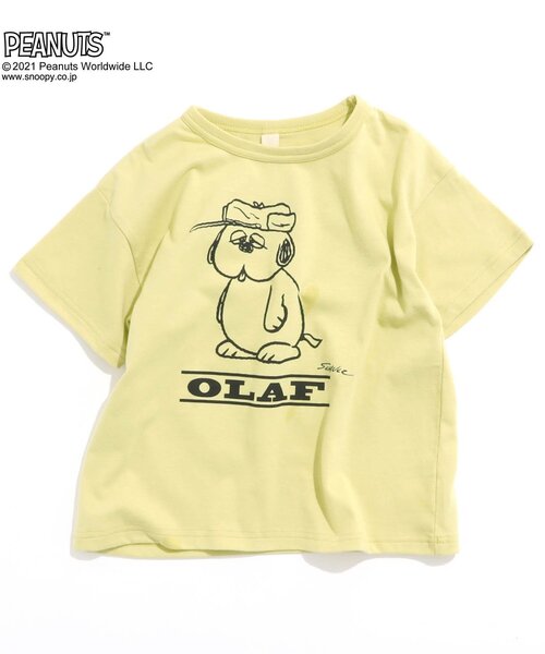 PEANUTS（ピーナッツ）の「/WEB限定 PEANUTS　GANGTシャツ（スヌーピー）（Tシャツ/カットソー・キッズ・グリーン/パープル/レッド/チャコール/イエロー/サックスブルー・100/130/140/90/80/110/120）」の6枚目の写真