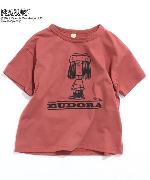 PEANUTS（ピーナッツ）の「/WEB限定 PEANUTS　GANGTシャツ（スヌーピー）（Tシャツ/カットソー・キッズ・グリーン/パープル/レッド/チャコール/イエロー/サックスブルー・100/130/140/90/80/110/120）」の10枚目の写真