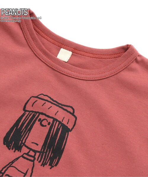 PEANUTS（ピーナッツ）の「/WEB限定 PEANUTS　GANGTシャツ（スヌーピー）（Tシャツ/カットソー・キッズ・グリーン/パープル/レッド/チャコール/イエロー/サックスブルー・100/130/140/90/80/110/120）」の17枚目の写真