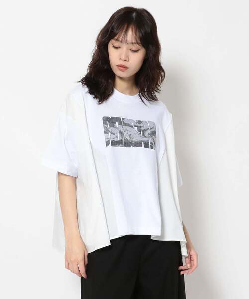 REKISAMI（レキサミ）の「REKISAMI（レキサミ）プリントTシャツ（Tシャツ/カットソー・レディース・ホワイト・1）」の2枚目の写真