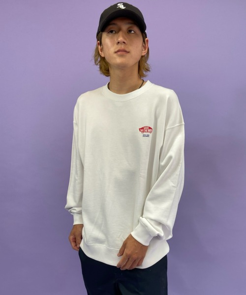 VANS（バンズ）の「VANS/バンズ　バックプリント ルーズシルエットスウェット 121K1040200（スウェット・メンズ・ブラック/ホワイト/ベージュ・XL/S/M/L）」の16枚目の写真