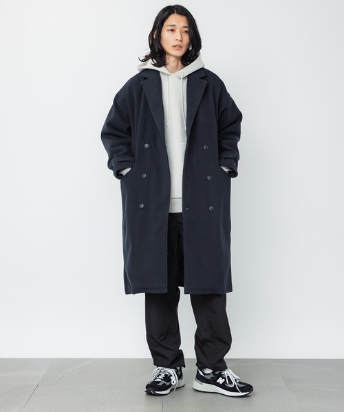MAISON BREEZE（メゾンブリーズ）の「【MAISON BREEZE】オーバーサイズダブルブレストチェスターコート（チェスターコート・メンズ・ブラック/ベージュ/ネイビー/キャメル・S/M/L）」の9枚目の写真